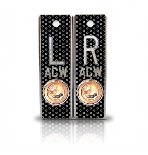Aluminum Position Indicator X Ray Markers- Cross Dots Graphic Pattern